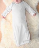 Rabbit Skins 4406 Infant Baby Rib Lap Shoulder Lay in White