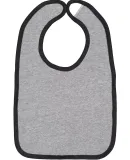 RS1004 Rabbit Skins Infant Jersey Contrast Trim Ve Granite Heather/ Black