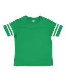 3037 Rabbit Skins Toddler Fine Jersey Football Tee Vintage Green/ White