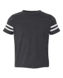 3037 Rabbit Skins Toddler Fine Jersey Football Tee Vintage Navy/ White