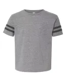 3037 Rabbit Skins Toddler Fine Jersey Football Tee Granite Heather/ Vintage Smoke