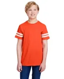 6137 LAT Jersey Youth Football Tee VN ORANGE/ BD WH