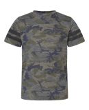 6137 LAT Jersey Youth Football Tee in Vintage camo/vintage smoke