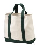 Port Authority B400 Two-Tone Shopping Tote Bag in Natural/spruce