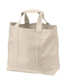 Port Authority B400 Two-Tone Shopping Tote Bag in Natural/natrl