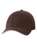 2150 Sportsman  - Heavy Brushed Twill Sandwich Cap Chocolate Brown/ Khaki