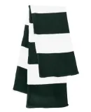 SP02 Sportsman  - Rugby Striped Knit Scarf -  Forest/ White