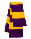 SP02 Sportsman  - Rugby Striped Knit Scarf -  Purple/ Gold