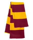 SP02 Sportsman  - Rugby Striped Knit Scarf -  Cardinal/ Gold