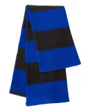 SP02 Sportsman  - Rugby Striped Knit Scarf -  Royal/ Charcoal