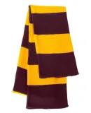 SP02 Sportsman  - Rugby Striped Knit Scarf -  Maroon/ Gold