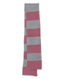 SP02 Sportsman  - Rugby Striped Knit Scarf -  Heather Cardinal/ Heather Grey