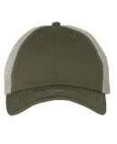 3100 Sportsman  - Contrast Stitch Mesh Cap -  Olive/ Khaki