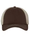 3100 Sportsman  - Contrast Stitch Mesh Cap -  Brown/ Stone