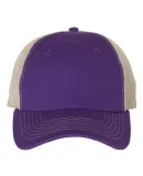 3100 Sportsman  - Contrast Stitch Mesh Cap -  Purple/ Stone