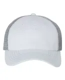 3100 Sportsman  - Contrast Stitch Mesh Cap -  White/ Grey