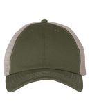 3100 Sportsman  - Contrast Stitch Mesh Cap -  in Olive/ khaki