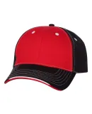 9500 Sportsman  - Tri-Color Cap -  Red/ Black