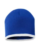 SP09 Sportsman  - 8 Inch Bottom Striped Knit Cap - Royal/ White