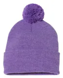 SP15 Sportsman  - Pom Pom Knit Cap -  Heather Purple