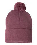 SP15 Sportsman  - Pom Pom Knit Cap -  Heather Cardinal