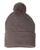 SP15 Sportsman  - Pom Pom Knit Cap -  Heather Brown