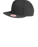 NE402 - New Era® Faux Wool Flat Bill Snapback Cap in Black