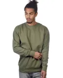 M2450A Cotton Heritage Pullover Crewneck Sweatshir Military Green