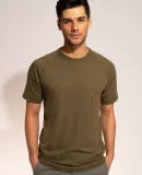 Cotton Heritage MC1083 Short Sleeve Raglan Tee Military Green Heather