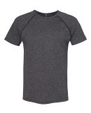 2050 Next Level Men's Mock Twist Raglan T-Shirt in Black