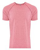 2050 Next Level Men's Mock Twist Raglan T-Shirt in Tech pink
