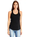 6338 Next Level Ladies' Gathered Racerback Tank in Black