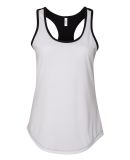 1534 Next Level Ladies Ideal Colorblock Racerback  in White/ black