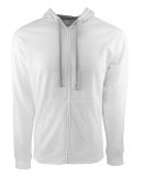 9601 Next Level French Terry Zip Up Hoodie in White/heather gray