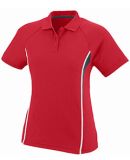 5024 Augusta Ladies Wicking Polyester Mesh Sport P RED/ SLATE/ WHT