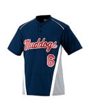 1525 Augusta RBI Jersey in Navy/ silver grey/ white