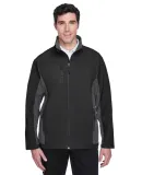 D997 Devon & Jones Men's Soft Shell Colorblock Jac BLCK/ DK CHRCOAL