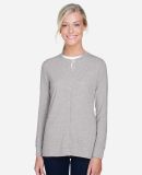 DP181W Devon & Jones Ladies' Perfect Fit™ Ribbon in Grey heather