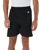 8187 Champion 6.3 oz. Ringspun Cotton Gym Shorts in Black