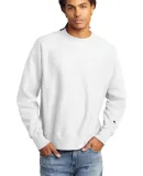 Champion S1049 Logo Reverse Weave Pullover Sweatsh in White