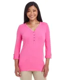 DP186W Devon & Jones Ladies' Perfect Fit™ Y-Plac CHARITY PINK