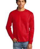 Champion CC8C Logo Long-Sleeve Tagless Tee in Red
