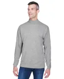 D420 Devon & Jones Adult Sueded Cotton Jersey Mock GREY HEATHER