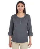 DG230W Devon & Jones Ladies' Central Cotton Blend  DK GREY HEATHER