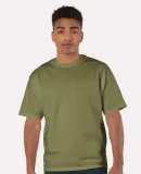 Champion T105 Logo Heritage Jersey T-Shirt Fresh Olive