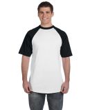 423 Augusta Sportswear Adult Short-Sleeve Baseball in White/ black