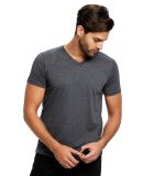 US Blanks US2200 Men's V Neck T Shirts in Heather charcoal