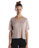 US Blanks US309 Women's Modal Flowy Crop Top in Champagne