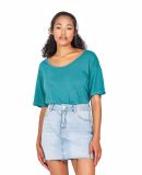 US Blanks US309 Women's Modal Flowy Crop Top in Capri blue