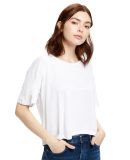 US Blanks US309 Women's Modal Flowy Crop Top in White